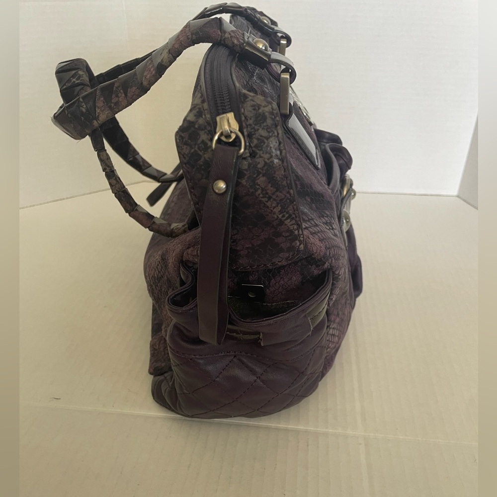 Original by SHARIF purple leather snake print bag - Picture 14 of 16